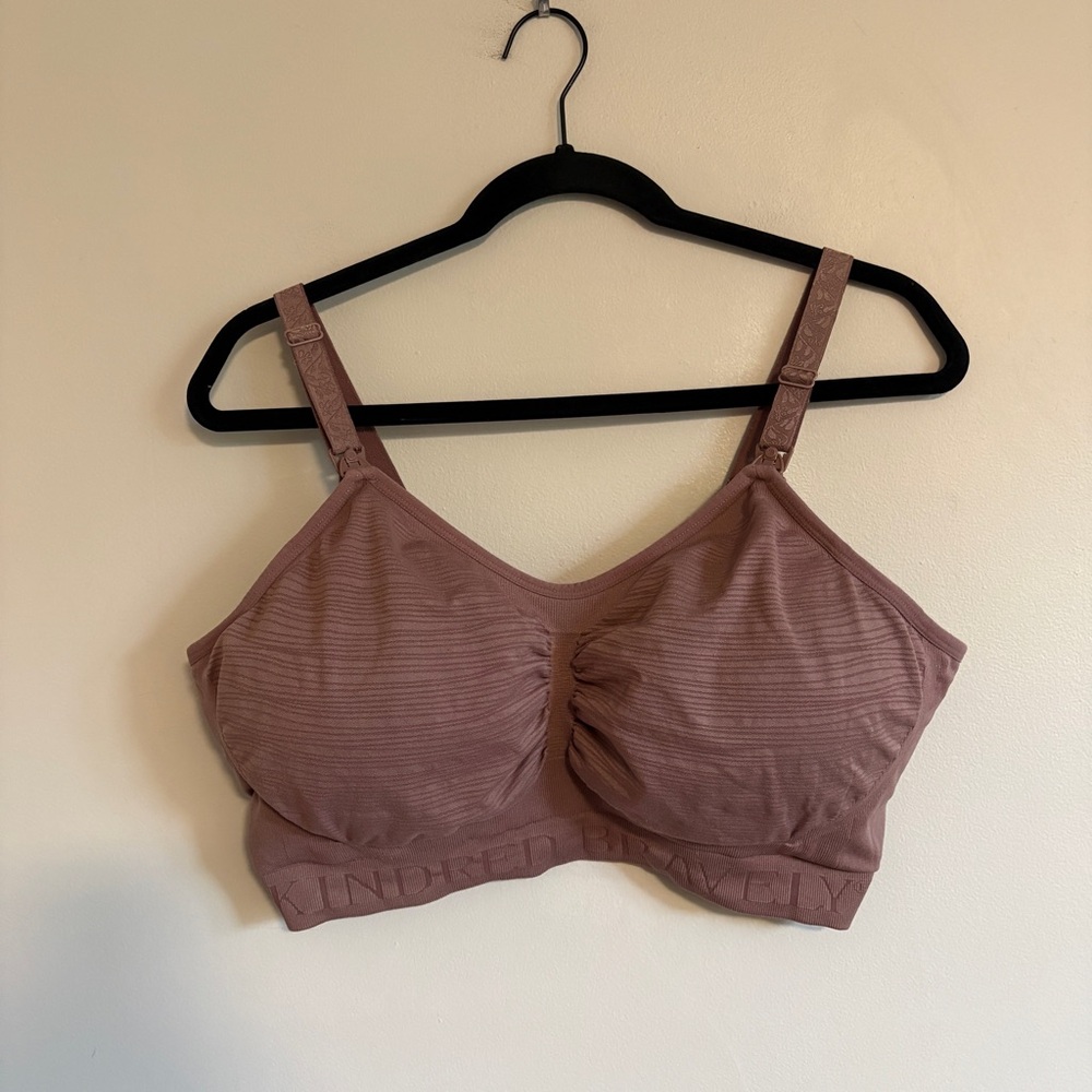 Kindred Bravely Sublime Nursing Pumping Bra XL Busty Twilight Padded Wire Free